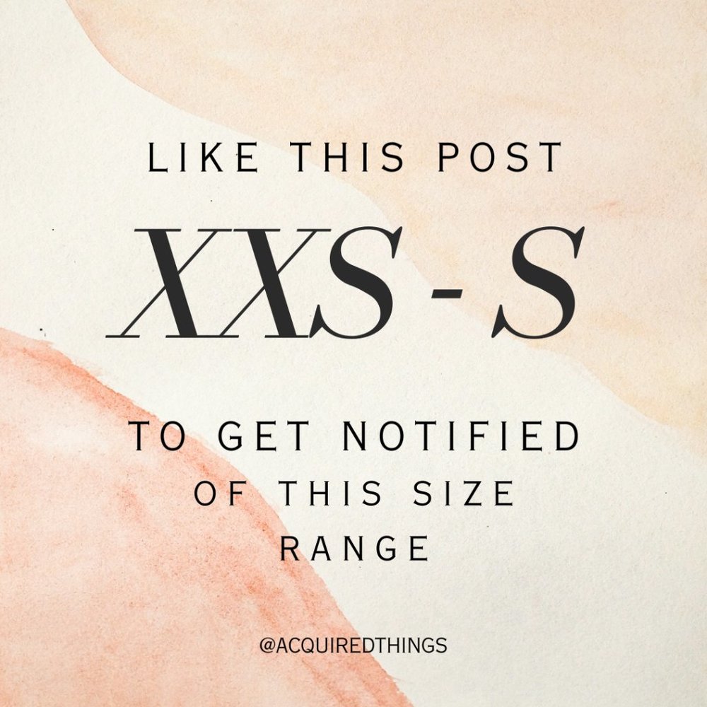 SIZE XXS - S NOTIFICATION!